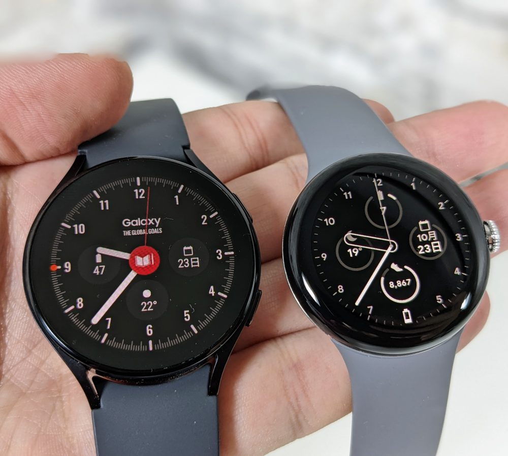 Pixel WatchとGalaxy Watch5を両腕に付けて生活し徹底比較