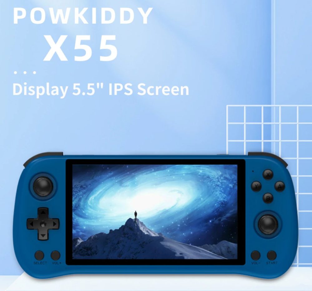 RK3566採用の5.5インチ携帯ゲーム機が13,000円で登場【Powkiddy X55】