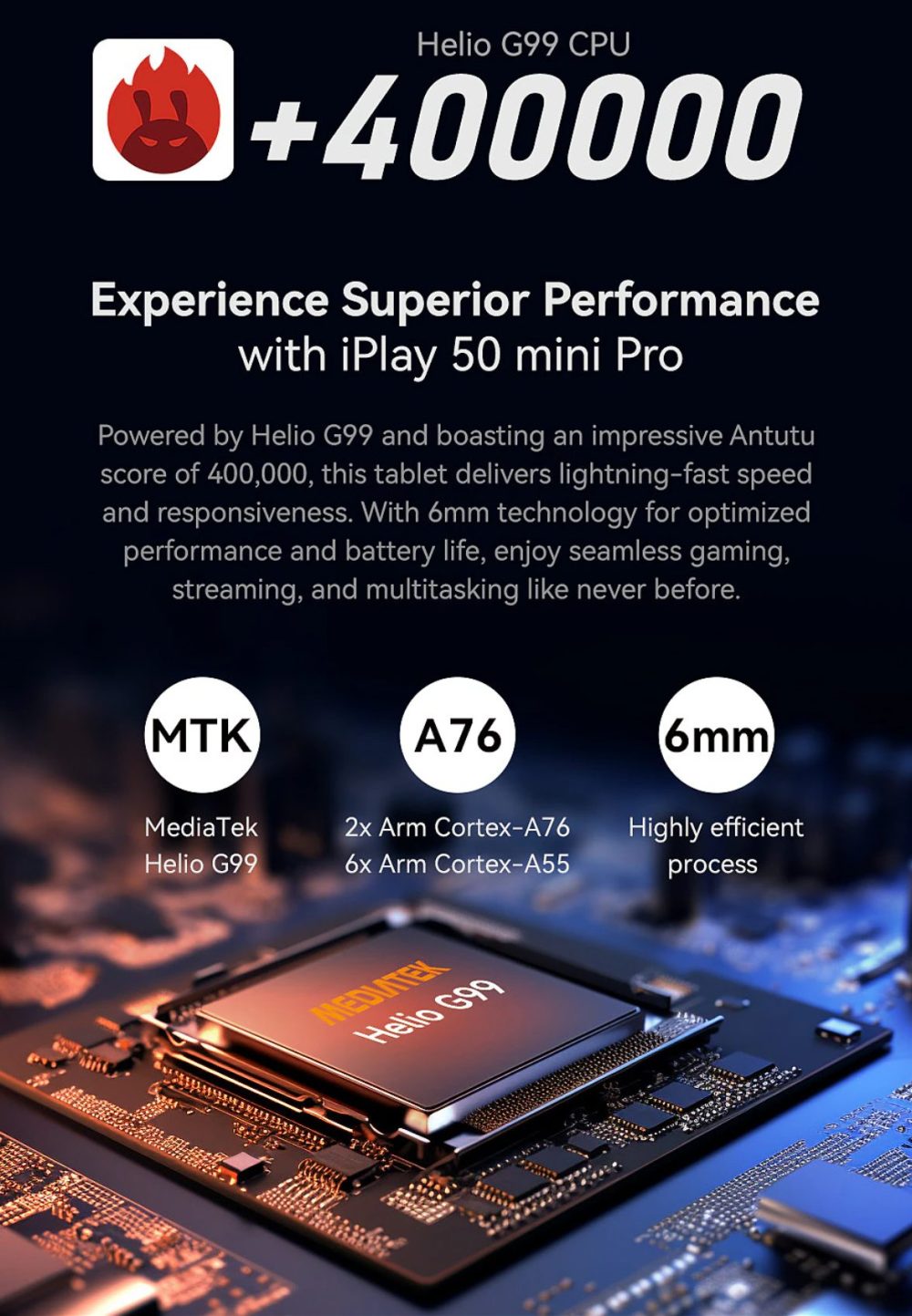 新品 iPlay50 mini Pro 8/256GB Helio G99