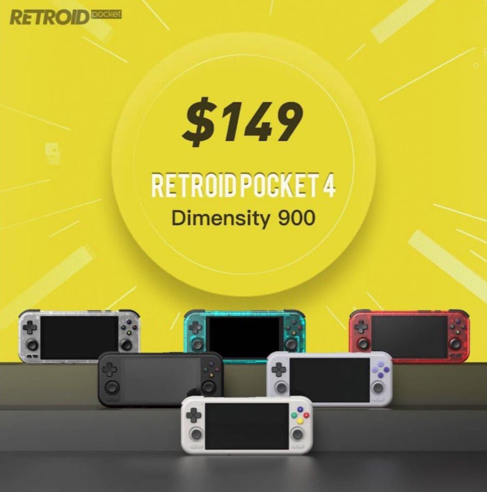 Dimensity 900または1100搭載の新携帯ゲーム機「Retroid Pocket 4」まもなく登場